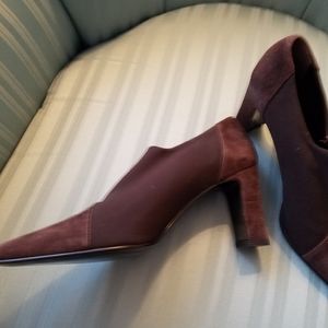 AMALFI suede 3 inch heel bootie .new.7.5